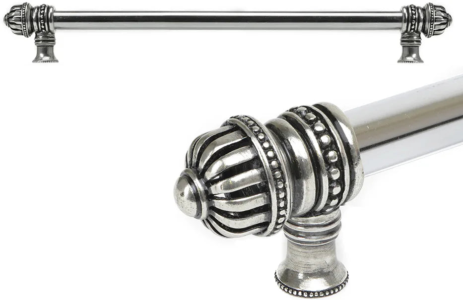 Cricket Cage 22'' cc with 5/8'' smooth center long pull large finial in Chalice. 5684-9