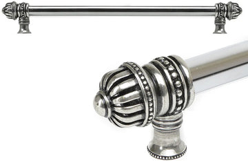 Cricket Cage 22'' cc with 5/8'' smooth center long pull large finial in Chalice. 5684-9