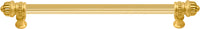 Cricket Cage 22'' cc with 5/8'' reeded center long pull large finial in Gilded Mercury. 5684R-8