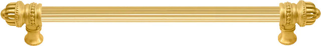 Cricket Cage 22'' cc with 5/8'' reeded center long pull large finial in Gilded Mercury. 5684R-8