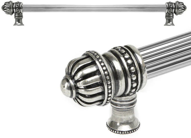 Cricket Cage 22'' cc with 5/8'' reeded center long pull large finial in Chalice. 5684R-9