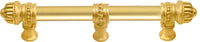 Cricket Cage 6'' cc with 5/8'' smooth center long pull & center brace large finial in Gilded Mercury. 5685-8
