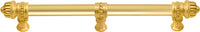 Cricket Cage 12'' cc with 5/8'' smooth center long pull & center brace large finial in Gilded Mercury. 5687-8