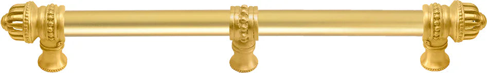 Cricket Cage 18'' cc with 5/8'' smooth center long pull & center brace large finial in Gilded Mercury. 5688-8