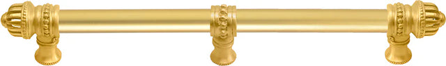 Cricket Cage 18'' cc with 5/8'' smooth center long pull & center brace large finial in Gilded Mercury. 5688-8