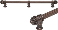 Cricket Cage 22'' cc with 5/8'' reeded center long pull small finial with center brace 5689R-22