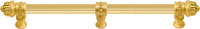 Cricket Cage 22'' cc with 5/8'' reeded center long pull & center brace large finial in Gilded Mercury. 5689R-8