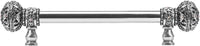 Juliane Grace 6'' cc with 5/8'' smooth center long pull large finial w/ 56 Swarovski Clear & Aurore Boreale Crystals 5690-9CAB