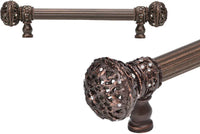 Juliane Grace long pull large finial with Swarovski Crystals Reeded Center 5690/5691/5693/5694