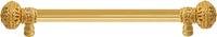 Juliane Grace 6'' cc with 5/8'' reeded center long pull large finial with Clear Swarovski crystals in Gilded Mercury. 5690R-8C
