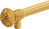 Juliane Grace 6'' cc with 5/8'' reeded center long pull large finial with Clear Swarovski crystals in Gilded Mercury. 5690R-8C