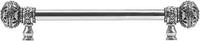 Juliane Grace 9'' cc with 5/8'' reeded center long pull large finial w/ 56 Swarovski Clear & Aurore Boreale Crystals 5691-9CAB