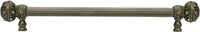 Juliane Grace 12'' cc with 5/8'' reeded center long pull large finial with Clear Swarovski crystals in Antique Brass. 5692R-3C