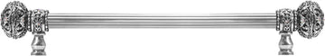 Juliane Grace 12'' ccwith 5/8'' reeded center long pull large finial w/ 56 Swarovski Clear & Aurore Boreale Crystals 5692R-9CAB