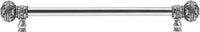 Juliane Grace 18'' cc with 5/8'' smooth center long pull large finial w/ 56 Swarovski Clear & Aurore Boreale Crystals 5693-9CAB