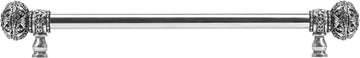 Juliane Grace 18'' cc with 5/8'' smooth center long pull large finial w/ 56 Swarovski Clear & Aurore Boreale Crystals 5693-9CAB