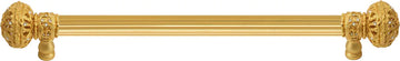 Juliane Grace 18'' cc with 5/8'' reeded center long pull large finial with Clear Swarovski crystals in Gilded Mercury. 5693R-8C