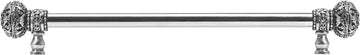 Juliane Grace 22'' cc with 5/8'' smooth center long pull large finial w/ 56 Swarovski Clear & Aurore Boreale Crystals 5694-9CAB