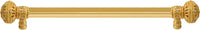 Juliane Grace 22'' cc with 5/8'' reeded center long pull large finial with Clear Swarovski crystals in Gilded Mercury. 5694R-8C