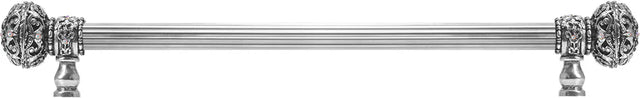Juliane Grace 22'' cc with 5/8'' reeded center long pull large finial w/ 56 Swarovski Clear & Aurore Boreale Crystals 5694R-9CAB