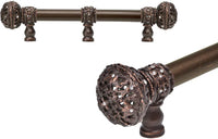 Juliane Grace long pull large finial with Swarovski Crystals with center brace Smooth Center 5695/5696/5698/5699