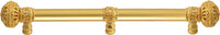 Juliane Grace 9'' cc with 5/8'' smooth center long pull & center brace large finial with Clear Swarovski crystals in Gilded Mercury. 5696-8C