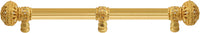 Juliane Grace 9'' cc with 5/8'' reeded center long pull & center brace large finial with Clear Swarovski crystals in Gilded Mercury. 5696R-8C