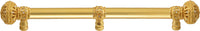 Juliane Grace 12'' cc with 5/8'' smooth center long pull & center brace large finial with Clear Swarovski crystals in Gilded Mercury. 5697-8C