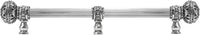 Juliane Grace 12'' ccwith 5/8'' reeded center long pull large finial w/ 65 Swarovski Clear & Aurore Boreale Crystals with center brace 5697R-9CAB