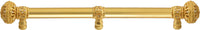 Juliane Grace 22'' cc with 5/8'' smooth center long pull & center brace large finial with Clear Swarovski crystals in Gilded Mercury. 5699-8C