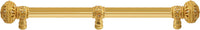 Juliane Grace 22'' cc with 5/8'' reeded center long pull & center brace large finial with Clear Swarovski crystals in Gilded Mercury. 5699R-8C