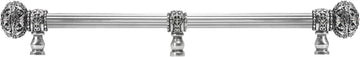 Juliane Grace 22'' cc with 5/8'' reeded center long pull large finial w/ 65 Swarovski Clear & Aurore Boreale Crystals with center brace 5699R-9CAB