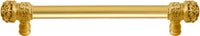 Juliane Grace 6'' cc with 5/8'' smooth center long pull small finial w/ 52 Swarovski Clear & Aurore Boreale Crystals 5700-8CAB