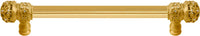 Juliane Grace 6'' cc with 5/8'' reeded center long pull small finial w/ 52 Swarovski Clear & Aurore Boreale Crystals 5700R-8CAB