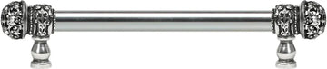 Juliane Grace 9'' cc with 5/8'' smooth center long pull small finial with clear Swarovski crystals in Chalice. 5701-9C
