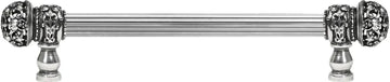 Juliane Grace 9'' cc with 5/8'' reeded center long pull small finial with clear Swarovski crystals in Chalice. 5701R-9C