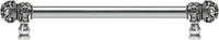 Juliane Grace 12'' cc with 5/8'' smooth center long pull small finial with clear Swarovski crystals in Chalice. 5702-9C