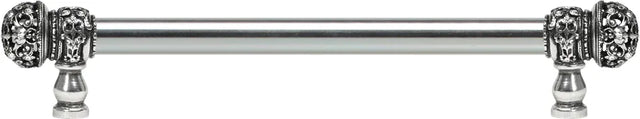 Juliane Grace 12'' cc with 5/8'' smooth center long pull small finial with clear Swarovski crystals in Chalice. 5702-9C