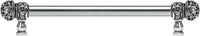 Juliane Grace 12'' cc with 5/8'' smooth center long pull small finial w/ 52 Swarovski Clear & Aurore Boreale Crystals 5702-9CAB
