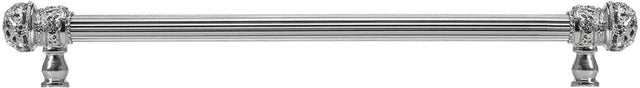 Juliane Grace 12'' cc with 5/8'' reeded center long pull small finial w/ 52 Swarovski Clear & Aurore Boreale Crystals 5702R-24CAB