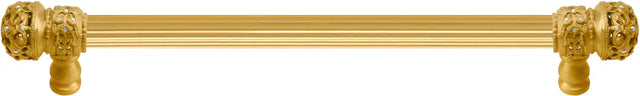 Juliane Grace 12'' cc with 5/8'' reeded center long pull small finial w/ 52 Swarovski Clear & Aurore Boreale Crystals 5702R-8CAB