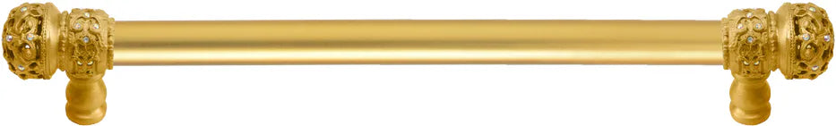 Juliane Grace 18'' o.c with 5/8'' smooth center long pull small finial w/ 52 Swarovski Clear & Aurore Boreale Crystals 5703-8CAB