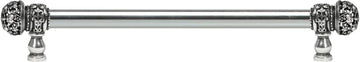 Juliane Grace 18'' o.c with 5/8'' smooth center long pull small finial w/ 52 Swarovski Clear & Aurore Boreale Crystals 5703-9CAB