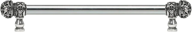 Juliane Grace 18'' o.c with 5/8'' smooth center long pull small finial w/ 52 Swarovski Clear & Aurore Boreale Crystals 5703-9CAB