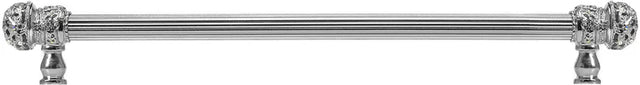 Juliane Grace 18'' o.c with 5/8'' reeded center long pull small finial w/ 52 Swarovski Clear & Aurore Boreale Crystals 5703R-24CAB