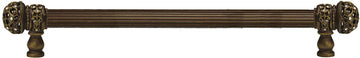 Juliane Grace 18'' cc with 5/8'' reeded center long pull small finial with clear Swarovski crystals in Antique Brass. 5703R-3C