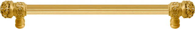 Juliane Grace 18'' o.c with 5/8'' reeded center long pull small finial w/ 52 Swarovski Clear & Aurore Boreale Crystals 5703R-8CAB