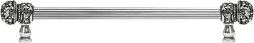Juliane Grace 18'' cc with 5/8'' reeded center long pull small finial with clear Swarovski crystals in Chalice. 5703R-9C