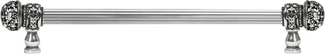 Juliane Grace 18'' cc with 5/8'' reeded center long pull small finial with clear Swarovski crystals in Chalice. 5703R-9C