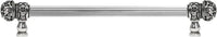 Juliane Grace 18'' o.c with 5/8'' reeded center long pull small finial w/ 52 Swarovski Clear & Aurore Boreale Crystals 5703R-9CAB